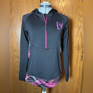 Huntworth Black and Pink Hoodie small